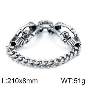 Stainless Skull Bracelet - KB99445-BD