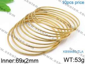 Stainless Steel Gold-plating Bangle - KB99483-TLA