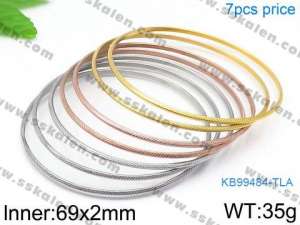 Stainless Steel Gold-plating Bangle - KB99484-TLA