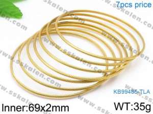 Stainless Steel Gold-plating Bangle - KB99485-TLA