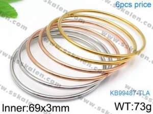 Stainless Steel Gold-plating Bangle - KB99487-TLA