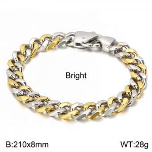 Stainless Steel Gold-plating Bracelet - KB99605-Z