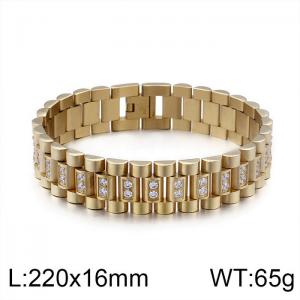 Stainless Steel Stone Bracelet - KB99983-K
