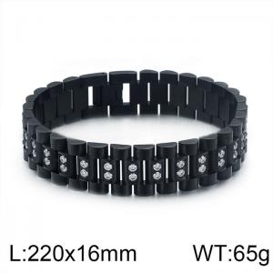 Stainless Steel Stone Bracelet - KB99984-K