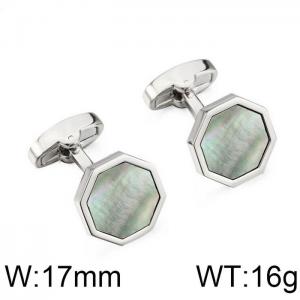 Stainless Steel Cufflink - KC1079-WGLS