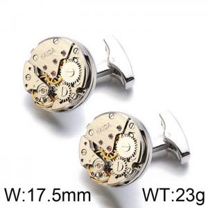 Stainless Steel Cufflink - KC1083-WGLS