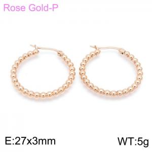 SS Rose Gold-Plating Earring - KE100154-KFC