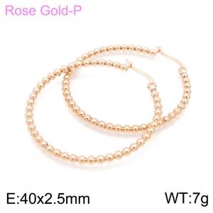 SS Rose Gold-Plating Earring - KE100157-KFC