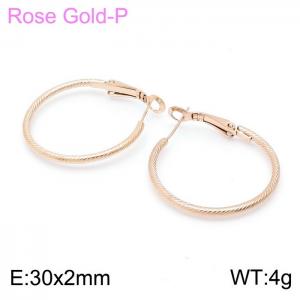 SS Rose Gold-Plating Earring - KE100361-KFC