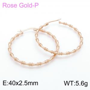 SS Rose Gold-Plating Earring - KE100433-KFC