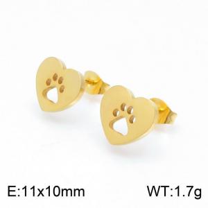 SS Gold-Plating Earring - KE100688-TJG