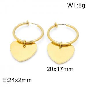 SS Gold-Plating Earring - KE100752-Z