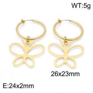 SS Gold-Plating Earring - KE100754-Z