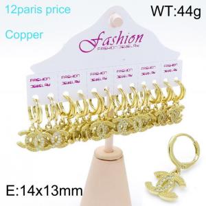 Copper Earring - KE100807-QJ