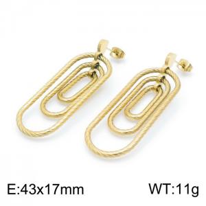 SS Gold-Plating Earring - KE100906-KFC