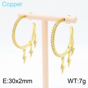Copper Earring - KE100963-TJG