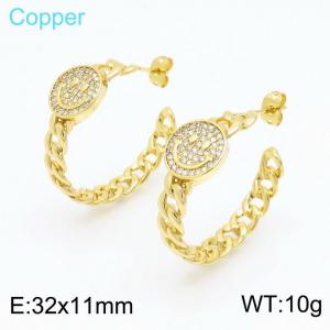 Copper Earring - KE100964-TJG