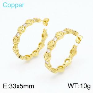 Copper Earring - KE100967-TJG