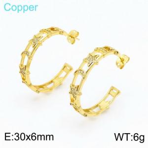 Copper Earring - KE100971-TJG