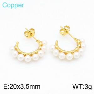 Copper Earring - KE100982-TJG