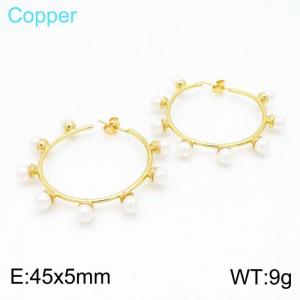Copper Earring - KE100987-TJG
