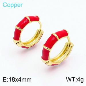 Copper Earring - KE100997-TJG