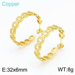 Copper Earring - KE101029-TJG