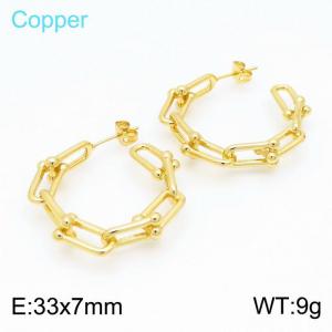 Copper Earring - KE101036-TJG