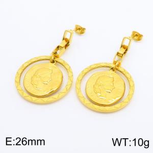 SS Gold-Plating Earring - KE101316-KFC