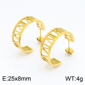 SS Gold-Plating Earring - KE101320-KFC