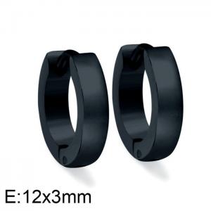 Stainless Steel Black-plating Earring - KE101622-WGSA