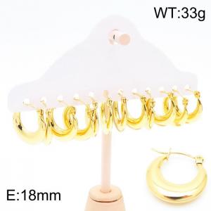 SS Gold-Plating Earring - KE101967-TLA