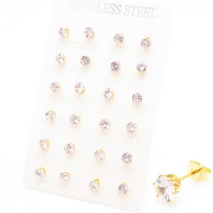 Stainless Steel Stone&Crystal Earring - KE102306-KD