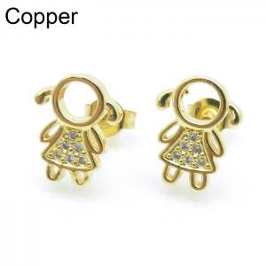 Copper Earring - KE102333-TJG