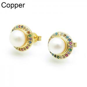 Copper Earring - KE102366-TJG