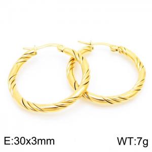 SS Gold-Plating Earring - KE102564-KFC