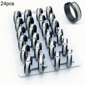 Stainless Steel Black-plating Earring - KE102637-XY
