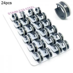 Stainless Steel Black-plating Earring - KE102647-XY