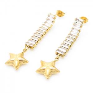 Stainless Steel Stone&Crystal Earring - KE102700-HM