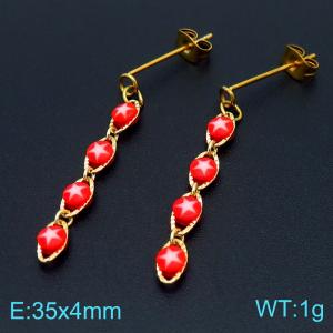 SS Gold-Plating Earring - KE102735-Z
