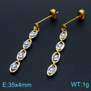 SS Gold-Plating Earring - KE102736-Z