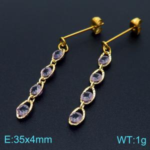 SS Gold-Plating Earring - KE102738-Z