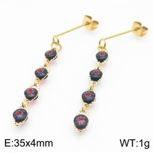 SS Gold-Plating Earring - KE102739-Z