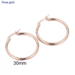 SS Rose Gold-Plating Earring - KE102871-WGJM