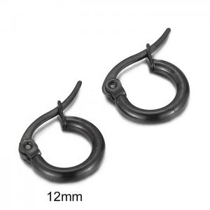 Stainless Steel Black-plating Earring - KE102888-WGJM