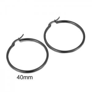 Stainless Steel Black-plating Earring - KE102893-WGJM