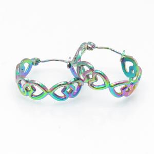 SS Colorful Plating Earring - KE102957-LM