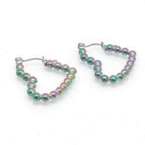 SS Colorful Plating Earring - KE102983-LM