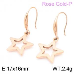 SS Rose Gold-Plating Earring - KE103837-Z