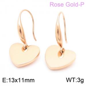 SS Rose Gold-Plating Earring - KE103849-Z